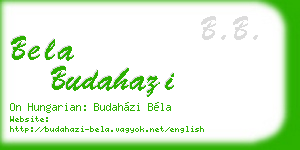 bela budahazi business card